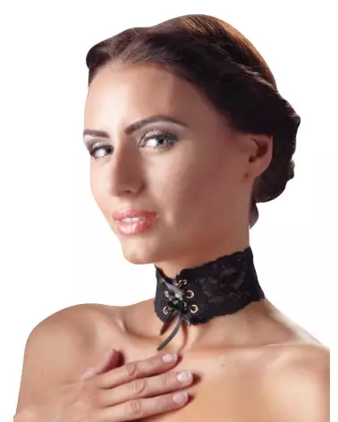 Image du Choker Lace Cottelli ACCESSOIRES en dentelle élégante pour style sophistiqué-2