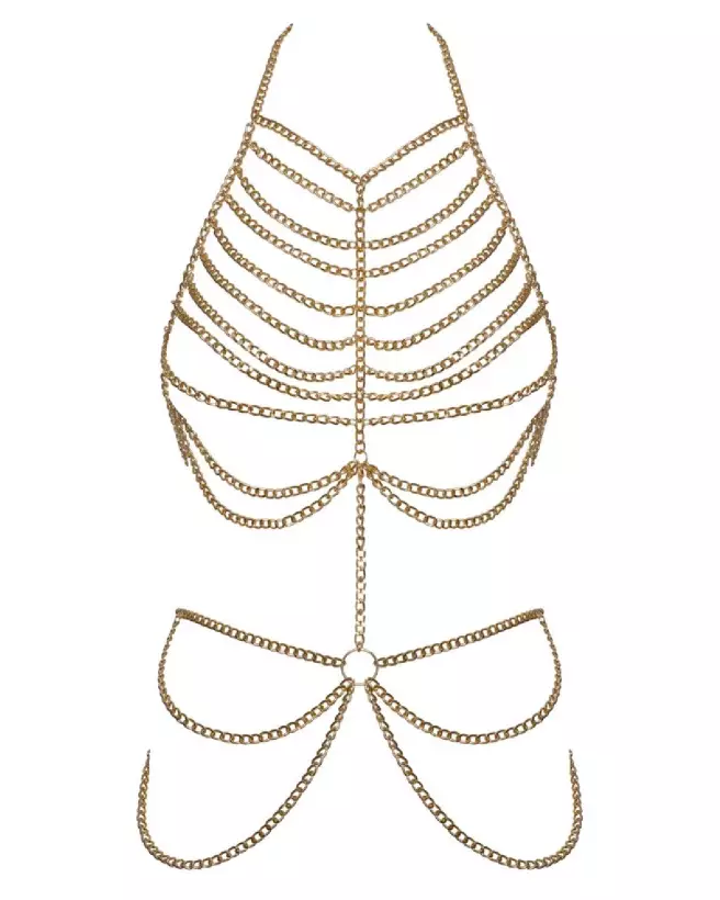 Body Chain Gold élégant de Cottelli ACCESSOIRES, bijou de corps doré chic-5