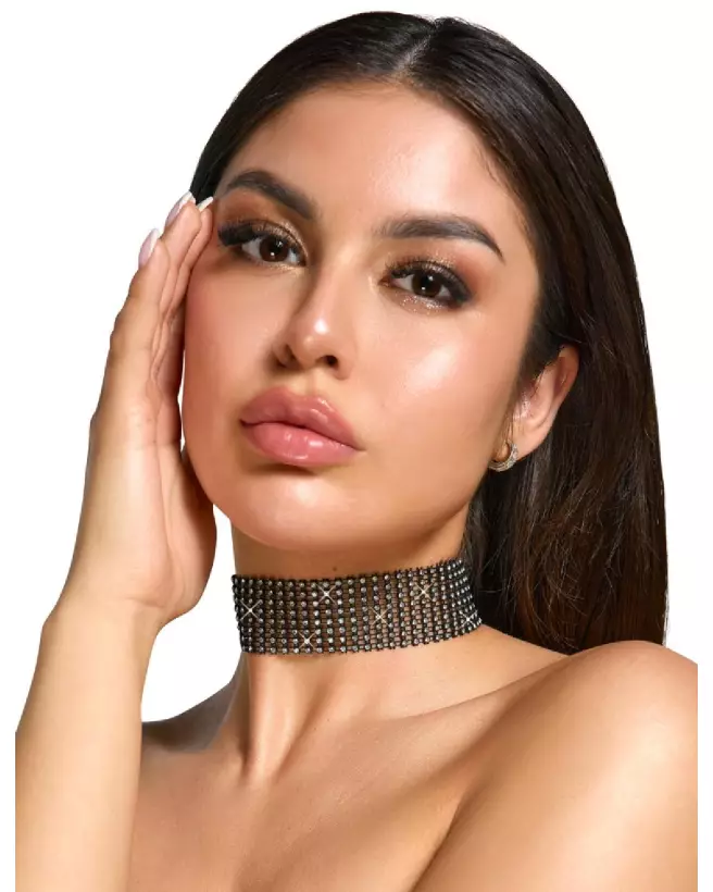 Image du Rhinestone Choker par Cottelli ACCESSOIRES, collier strass élégant pour animaux-2
