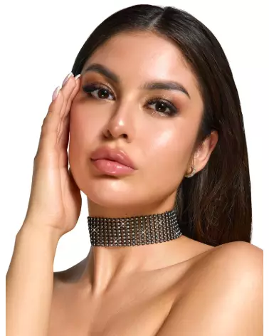 Image du Rhinestone Choker par Cottelli ACCESSOIRES, collier strass élégant pour animaux-2