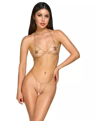 Bra Set Chain Gold Cottelli ACCESSOIRES bijoux de corps élégants-3