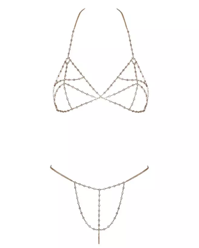 Bra Set Chain Gold Cottelli ACCESSOIRES bijoux de corps élégants-5