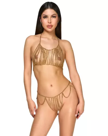 Top Set Chain Gold par Cottelli ACCESSOIRES, bijou de corps élégant en or-2