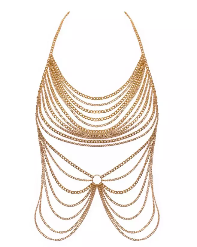 Body Chain Gold élégant de Cottelli ACCESSOIRES, bijou de corps doré et tendance-7