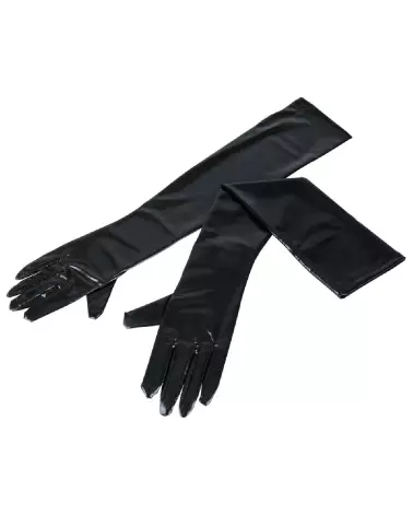 Gants Wet Look Cottelli ACCESSOIRES noirs élégants tailles S-L-3
