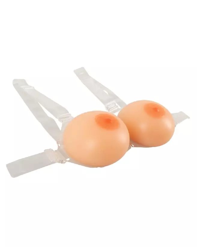 Image de faux seins en silicone Strap-On de Cottelli Accessoires pour un look naturel et confortable-2