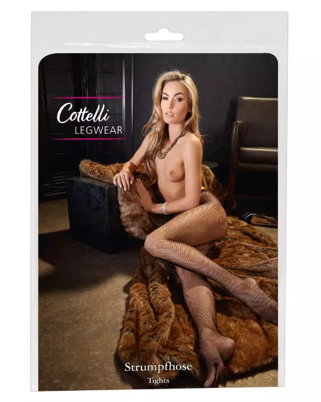 Collants résille noirs Cottelli LEGWEAR taille S-L pour style élégant et confort optimal-1