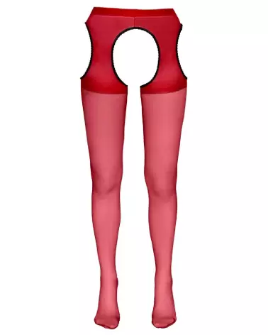 Collants rouges sexy Cottelli LEGWEAR taille S/M pour un style élégant et séduisant-4