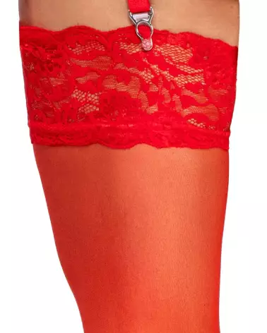 Collants rouges Cottelli LEGWEAR taille S élégants et confortables-6