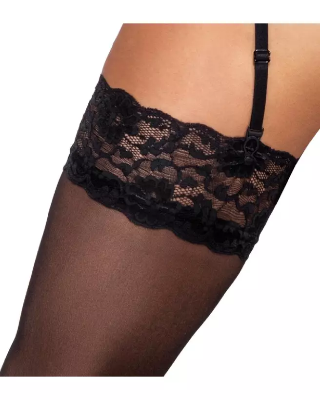 Collants noirs élégants taille L Cottelli LEGWEAR-6