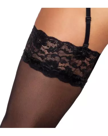 Collants noirs élégants taille L Cottelli LEGWEAR-6