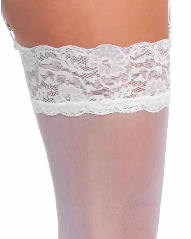 Collants blancs Cottelli LEGWEAR taille M pour femme, élégance et confort-6