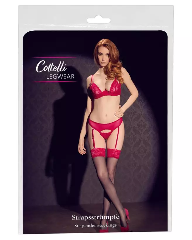 Collants Cottelli LEGWEAR Black/Red 6 élégants et confortables-1