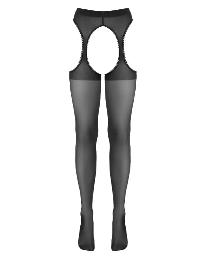 Suspender Stockings Black 2 de Cottelli LEGWEAR, collants élégants et confortables-6