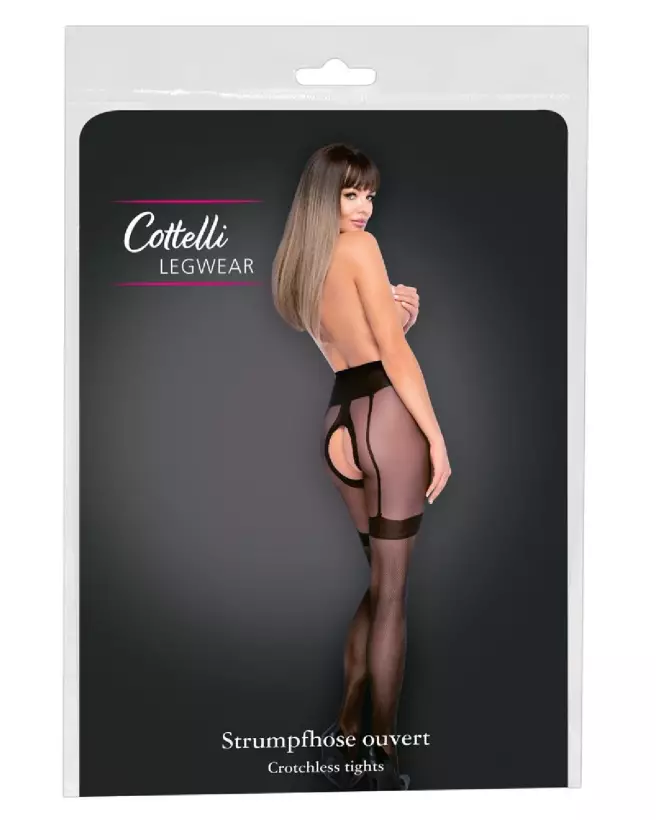Collants Crotchless Tights 2 de Cottelli LEGWEAR élégants et confortables-1