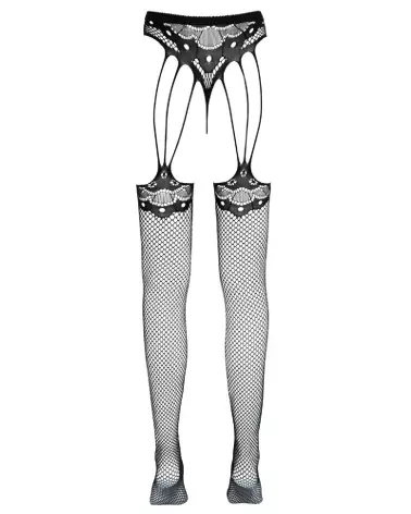 Image du String with Stockings S-L de Cottelli LEGWEAR, collants sexy et élégants-6