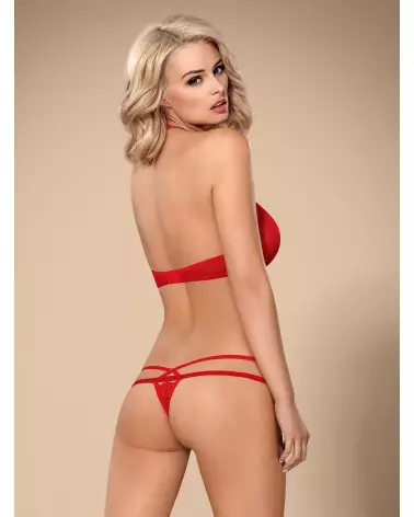 Ensemble Obsessive 838-SET-3 rouge, lingerie fine deux pièces, style séduisant et élégant-4