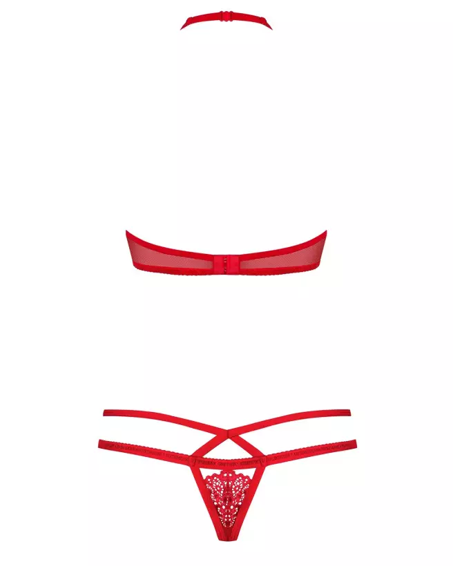 Ensemble Obsessive 838-SET-3 rouge, lingerie fine deux pièces, style séduisant et élégant-6