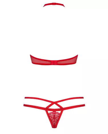 Ensemble Obsessive 838-SET-3 rouge, lingerie fine deux pièces, style séduisant et élégant-6
