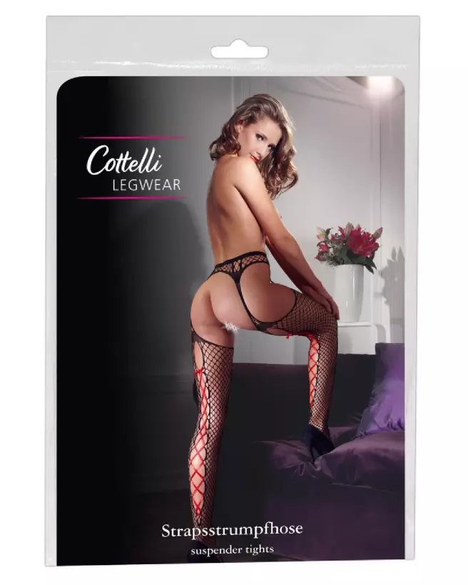 Suspender Tights S/M Cottelli LEGWEAR élégants et confortables-1