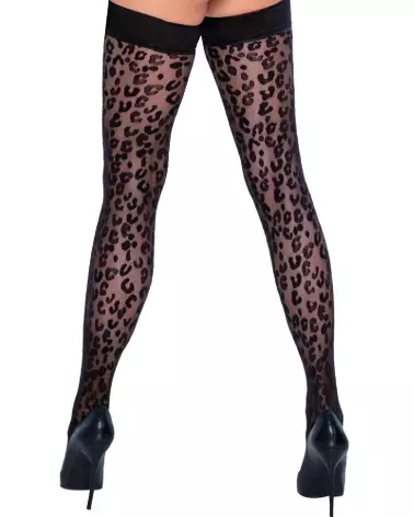 Hold Up Stockings Leo 5 Cottelli LEGWEAR collants motif léopard élégants-4