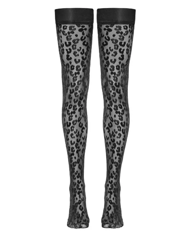 Hold Up Stockings Leo 5 Cottelli LEGWEAR collants motif léopard élégants-5