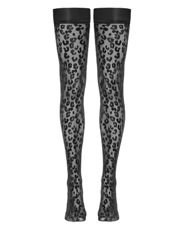 Hold Up Stockings Leo 5 Cottelli LEGWEAR collants motif léopard élégants-5