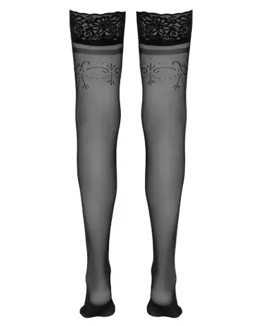Collants noirs autoportants Cottelli LEGWEAR Hold-Up Stockings Black 5 élégants et confortables-6