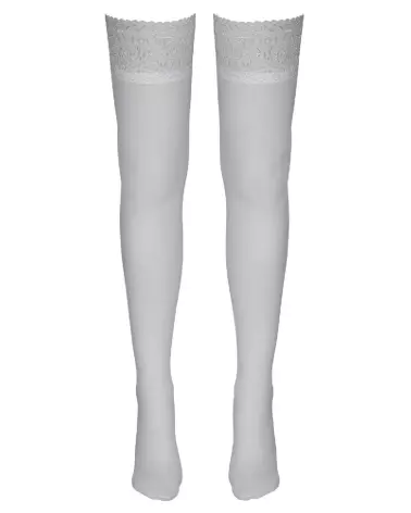 Hold-Up Stockings White 2 de Cottelli LEGWEAR - Collants Blancs Élégants et Confortables-6