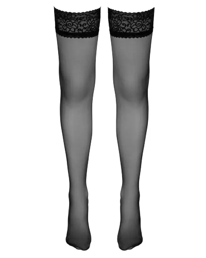 Hold-Up Stockings Black 5 par Cottelli LEGWEAR, élégants collants noirs confortables et durables-4