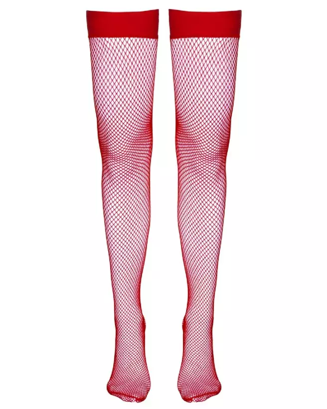Bas hold-up rouges Cottelli LEGWEAR élégants et confortables-4