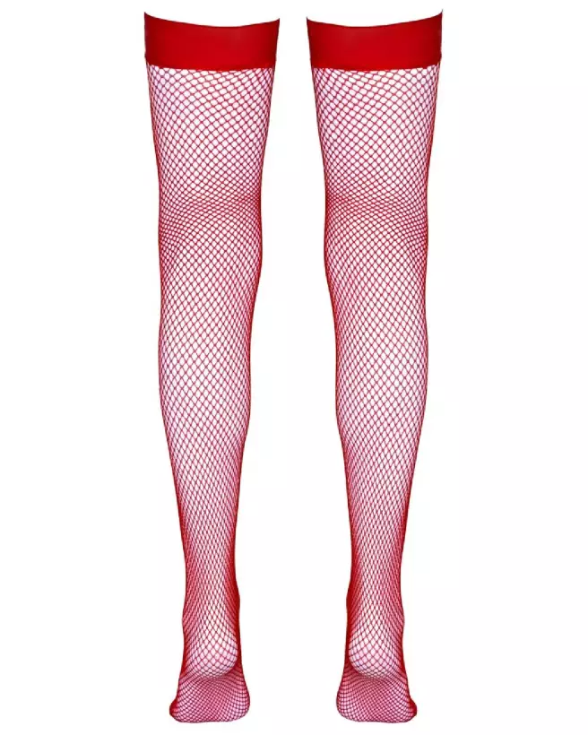 Bas hold-up rouges Cottelli LEGWEAR élégants et confortables-5