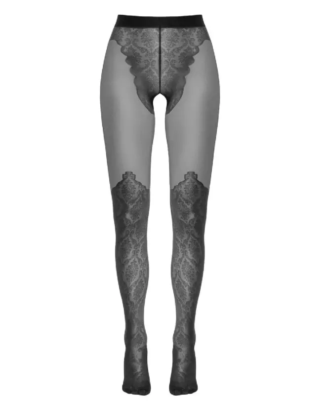 Image des Crotchless Tights 2 de Cottelli LEGWEAR, collants résille ouverts et élégants-7