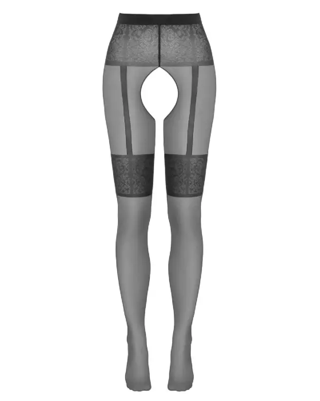Photo des Crotchless Tights 2 de Cottelli LEGWEAR, collants ouverts élégants-7