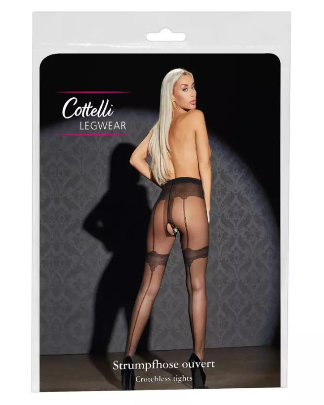 Collants Crotchless Tights 2 de Cottelli LEGWEAR en design élégant et confortable-1