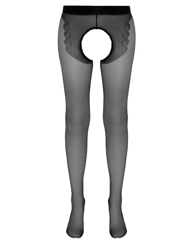 Photo de Crotchless Tights 4 par Cottelli LEGWEAR, collants ouverts élégants-7