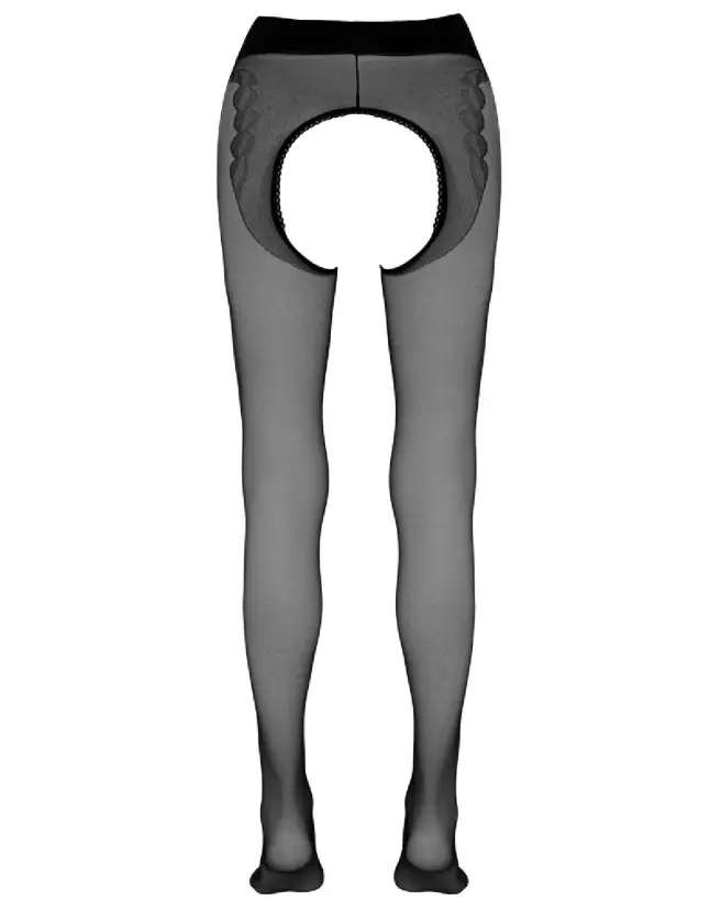 Image des Crotchless Tights 5 de Cottelli LEGWEAR, collants ouverts élégants-6