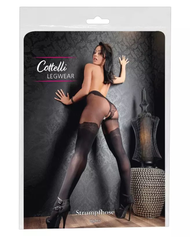 Collants Crotchless Tights 1 de Cottelli LEGWEAR, stylés et confortables-1