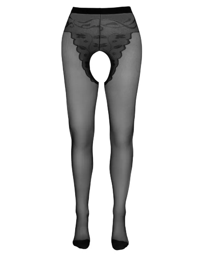 Image des Collants Ouverts Crotchless Tights 4 de Cottelli LEGWEAR-4
