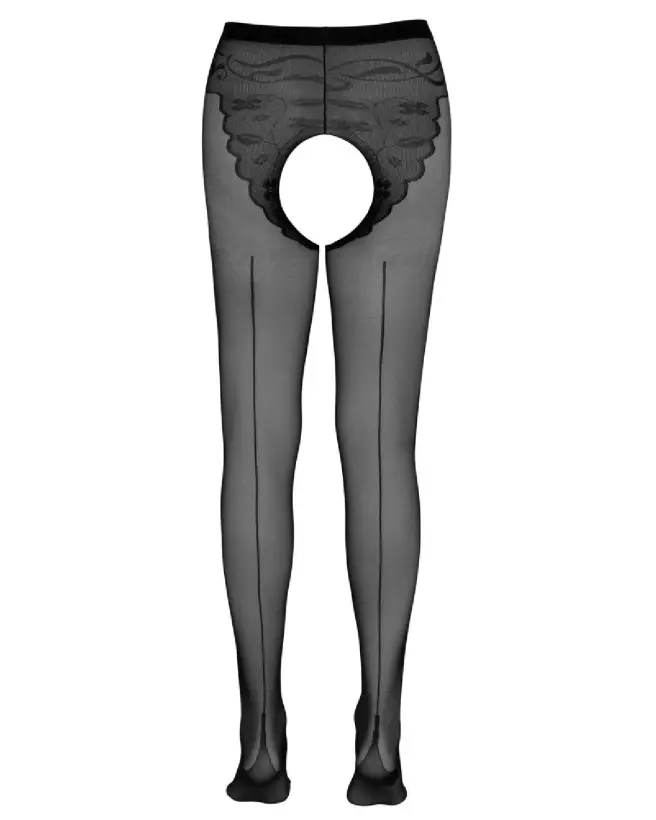 Collants Crotchless Tights 2 de Cottelli LEGWEAR, style élégant et ouverture pratique-5