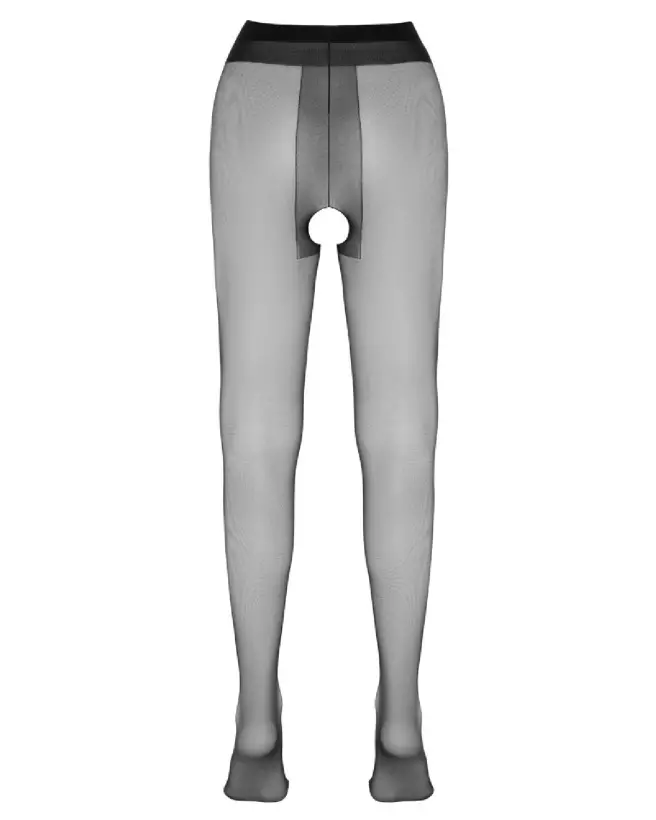 Collants Crotchless Tights Black 2 de Cottelli LEGWEAR, style élégant et séduisant-5