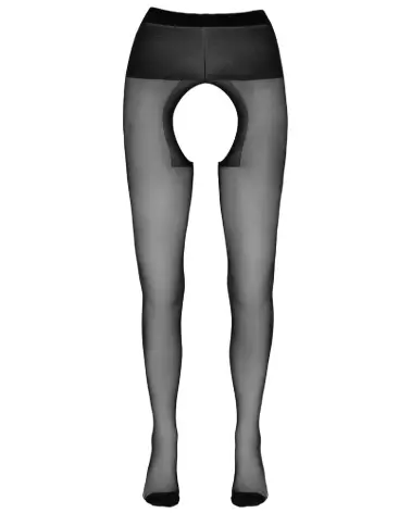 Photo des Crotchless Tights Black 5 de Cottelli LEGWEAR, collants ouverts noirs, élégants et séduisants-4