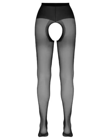 Photo des Crotchless Tights Black 5 de Cottelli LEGWEAR, collants ouverts noirs, élégants et séduisants-5