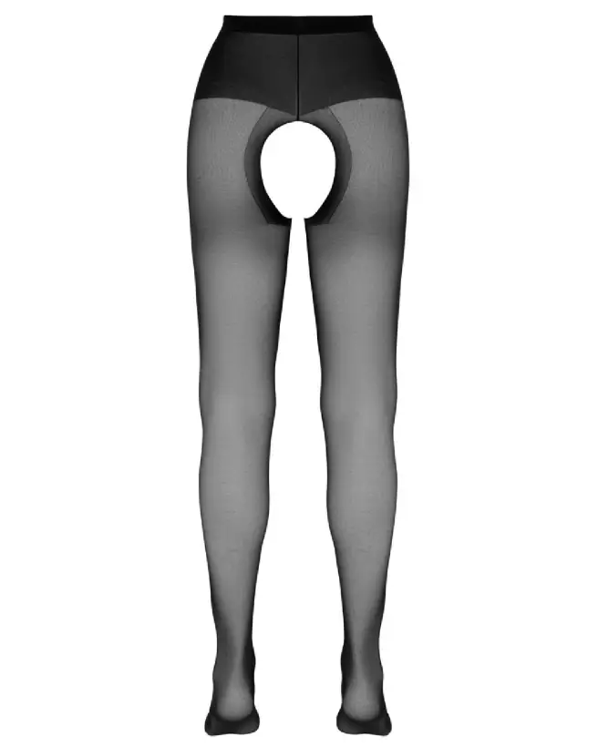 Collants ouverts Crotchless Tights Black 3 de Cottelli LEGWEAR-5