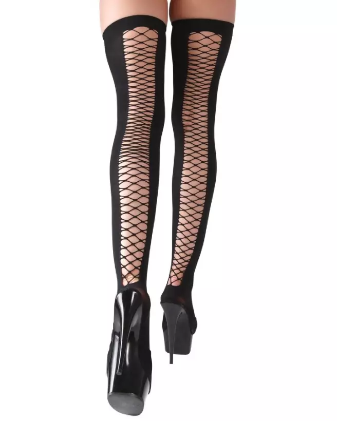 Collants mi-cuisse en résille Cottelli LEGWEAR taille M/L élégants et séduisants-3