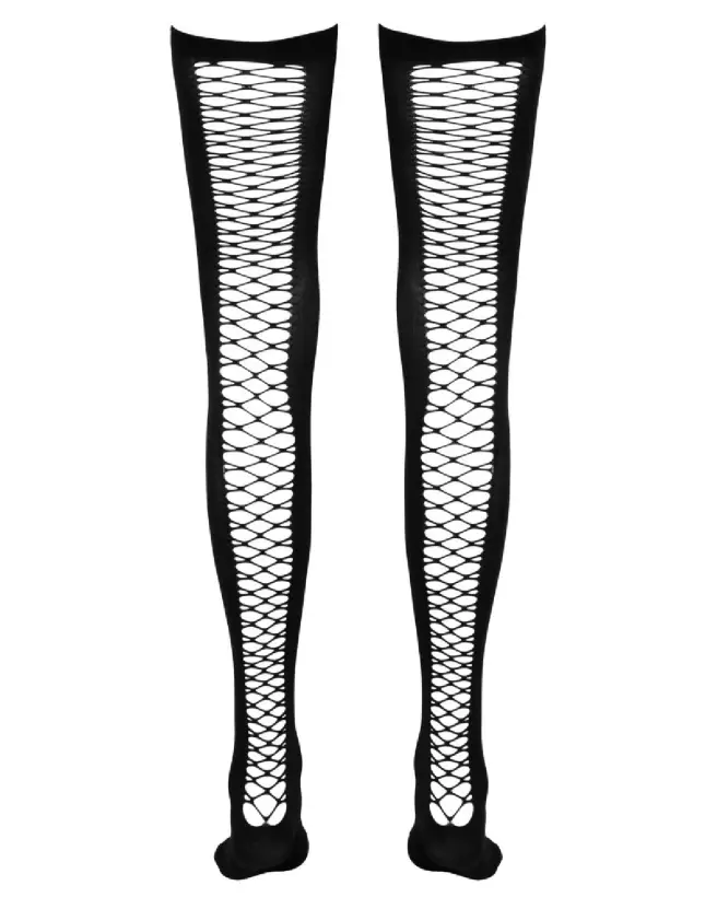 Collants mi-cuisse en résille Cottelli LEGWEAR taille M/L élégants et séduisants-6