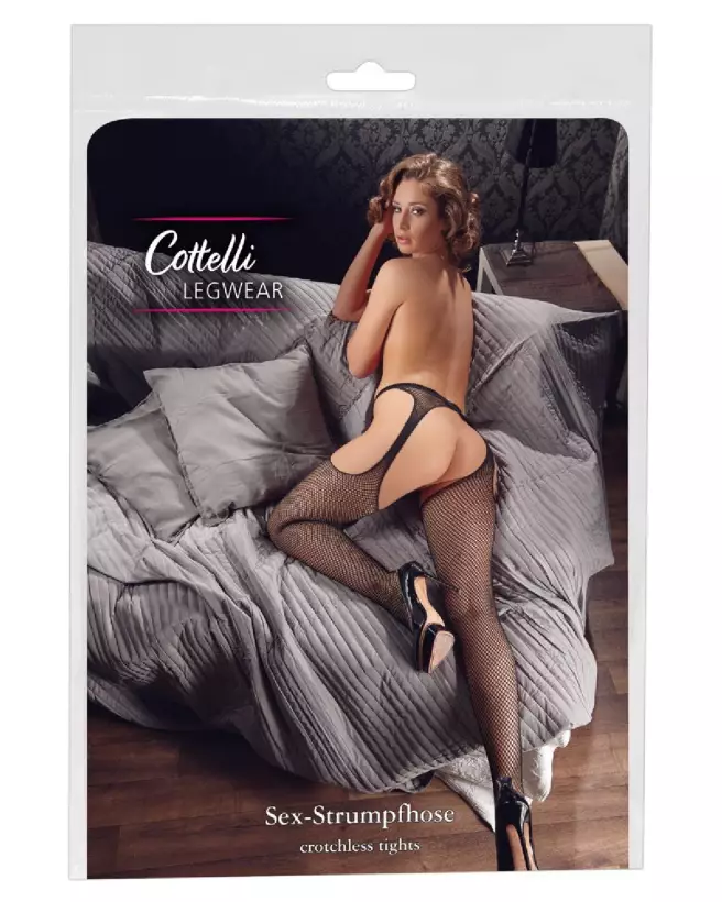 Collants Sex Tights noirs taille S/M par Cottelli LEGWEAR-1