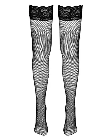 Collants Cottelli LEGWEAR Net Hold-up Noirs Taille M pour élégance et confort-5