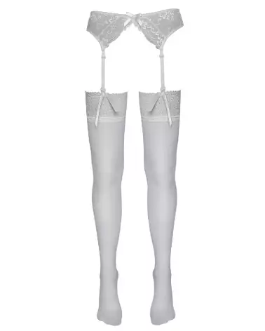 Collants blancs élégants Cottelli LEGWEAR Stockings White 4-5