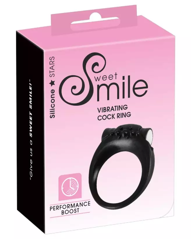 Cockring Vibrant Sweet Smile pour augmentation de plaisir et endurance-1